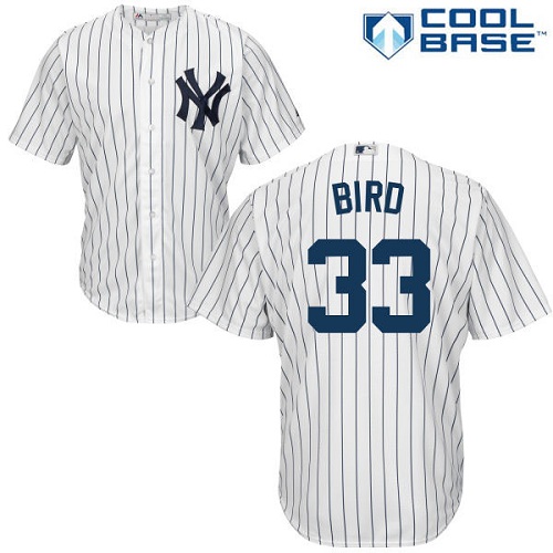 Yankees #33 Greg Bird White Cool Base Stitched Youth MLB Jersey - Click Image to Close